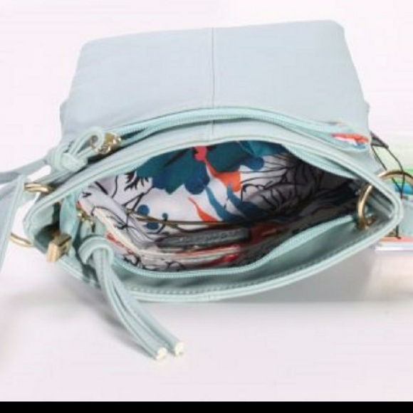 Double Zipper Faux Leather Crossbody Bag - Picture 2 of 4